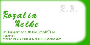 rozalia melke business card